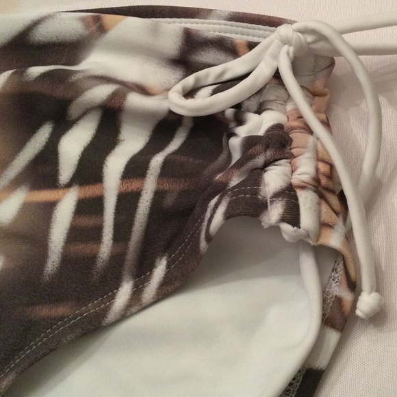 CALIA Ruched Swim Bottoms in Shadow Palm - Picture 5 of 9